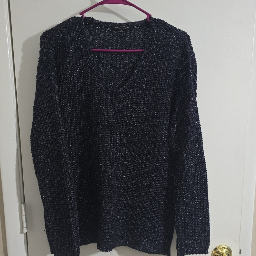 Romeo & Juliet Couture Metallic Knit Top